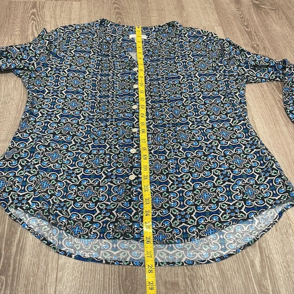 Croft & Barrow Button Down 3/4 Sleeve Top L - Picture 16 of 16